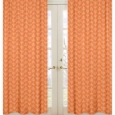Sweet Jojo Designs Arrow Collection Orange and White Microfiber Curtain Panel Pair (As Is Item)