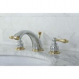 Victorian Chrome/ Polished Brass Widespread Bathroom Faucet