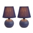 Simple Designs Ceramic Mini Globe Table Lamps (Set of 2)