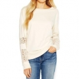 Lucky Brand Womens Sweatshirt Cotton Long Sleeves
