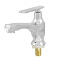Unique Bargains Unique Bargains Lavatory Chrome Plated Brass 1/4 Turn Short Vessel Sink Faucet Tieep