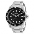 Invicta Men's 'Pro Diver 15075' Black Dial Stainless Steel Watch