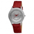 Akribos XXIV Women's Diamond Red Brilliance Swiss Quartz Strap Watch