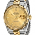 Certified Pre-owned Rolex Mens 18k Yellow Gold and Steel Champagne Dial Watch