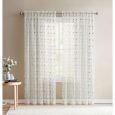 VCNY Home Valerina Rose Embroidered Sheer Curtain Panel