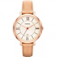 Fossil Women's Jacqueline Tan Dial Camel Brown Leather Watch ES3487