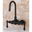 Wall-mount Dark Oil Rubbed Bronze Clawfoot Tub Faucet
