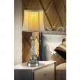 21-inch tall mercury glass and metal accent lamp.
