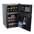 Kalorik Black 2-in-1 Mini-fridge and Wine Cooler