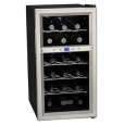Koldfront TWR181E 14 Inch Wide 18 Bottle Wine Cooler with Dual Thermoelectric Cooling Zones