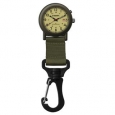 Dakota 'Light EL Backpacker' Moss Green Carabiner Clip Watch