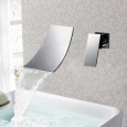 Sumerain In-wall Chrome Waterfall Vessel Sink Faucet