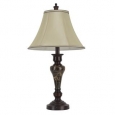 25-inch Bronze and Marble Table Lamp