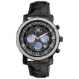 Joshua & Sons Men's Stainless-Steel Diamond Chronograph Strap Watch