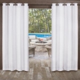 ATI Home Miami Indoor/Outdoor Textured Sheer Grommet Top Window Curtain Panel Pair