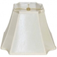 Cut Corner Off-white Silk Lamp Shade