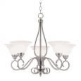 Savoy House Polar Pewter Metal and Glass 5-light Chandelier