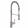 Axor 16582 Montreux Single Handle Semi-Pro Kitchen Faucet with Toggle Spray Dive