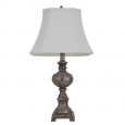 25-inch Carved Silver-tone Table Lamp