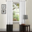Lush Decor Black and White Prima 84-Inch Curtain Panels (Set of 2) (As Is Item)