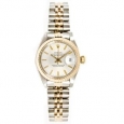 Pre-Owned Rolex Women's Datejust Stainless Steel/ 18k Gold Jubilee Braclet Gold Fluted Bezel Watch