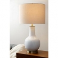 Abbyson Gourd White Ceramic Table Lamp