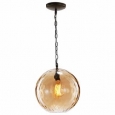 Benzara Bubble-style Brown/ Black Metal and Glass Single-light Chandelier
