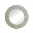 Mystic Round Wall Mirror - White Washed - 35 3/8
