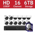 LaView 16 Channel 1080p IP NVR with (8) 1080p Bullet Cameras and (4) 1080p Dome Cameras and a 6TB HDD