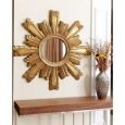 Abbyson Mikah Gold Sunburst Wall Mirror