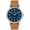 Timex Men's TW2R42500 Weekender 40 Brown/Blue Leather Strap Watch