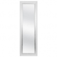 MCS White Woodgrain Framed Wall Mirror with Silver Leaf Accent