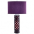 Cyan Design Zuma Table Lamp with CFL Bulb Zuma 1 Light Accent Table Lamp with Purple Shade