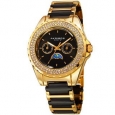 Akribos XXIV Women's Quartz Multifunction Crystal Gold-Tone Bracelet Watch