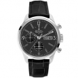 Bulova Mens 63C115 Leather Black Accu Swiss Mechanical Hand Wind Watch