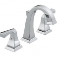 Delta 3551LF Dryden Widespread Bathroom Faucet with Diamond Seal Technology - Includes Pop-Up Drain Assembly