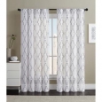 VCNY Dixon Embroidered Rod Pocket Sheer Panel Pair