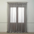 Exclusive Fabrics Doublewide Solid Grey Voile Poly Sheer Curtain Panel