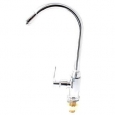 Kitchen Silver Tone Chrome Plated Swan Neck Water Sink Basin Faucet Spout Tap