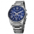 Akribos XXIV Men's Multifunction Tachymeter Stainless Steel Blue Bracelet Watch