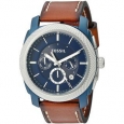 Fossil Men's FS5232 'Machine' Chronograph Brown Leather Watch