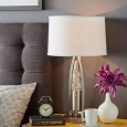 Hinsdale Nickel Finish Dancing Water Table Lamp by iNSPIRE Q Bold
