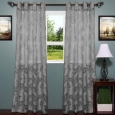 Luxurious Textured Semi Sheer Leaf Pattern Curtain Panel - 54 x 84