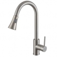 Y-Decor Single Handle Pull-down Kitchen Faucet in Brushed Nickel