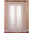 Exclusive Fabrics White Doublewide Voile Sheer Curtain Panel