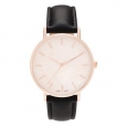 Geneva Platinum Women's Round Face Faux Mother of Pearl Strap Watch
