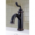 Single-Handle Oil Rubbed Bronze Single-Hole Bathroom Faucet