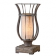 Uttermost Minozzo 1-light Bronze/ Wood Table Lamp