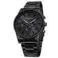 Akribos XXIV Men's Multifunction Tachymeter Stainless Steel Black Bracelet Watch
