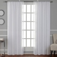 ATI Home Davos Puff Embellished Belgian Linen Curtain Panel Pair w/ Rod Pocket